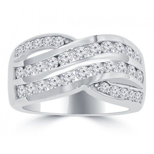 2.25 ct Ladies Round Cut Diamond Anniversary Ring in Channel Setting